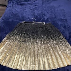 Glamorous Black and Gold A-Line Skirt